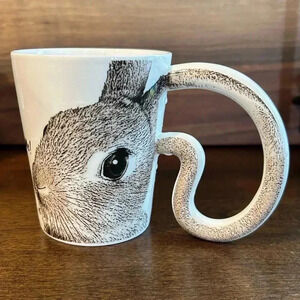 HEAR ME! RABBIT MUG WITH UNIQUE HANDLE BELL JINGLE MULTIPLE CHOICE BY TOPCHOICE